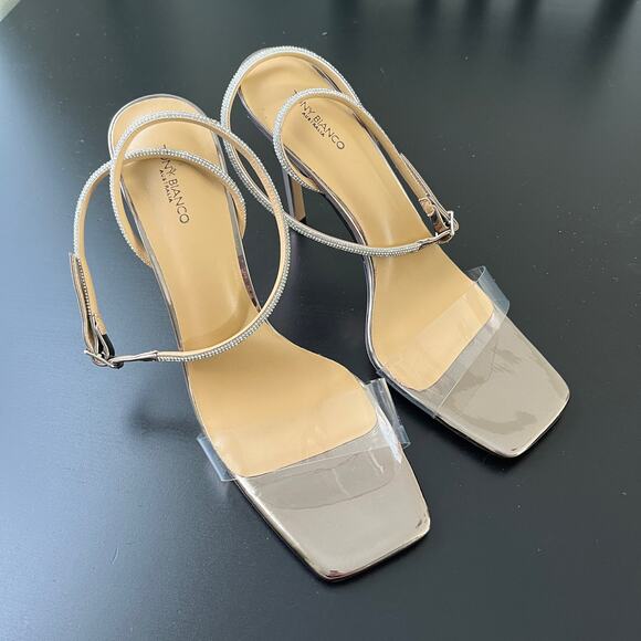 Tony Bianco x REVOLVE Clear & Rhinestone Heels - Picture 6 of 14